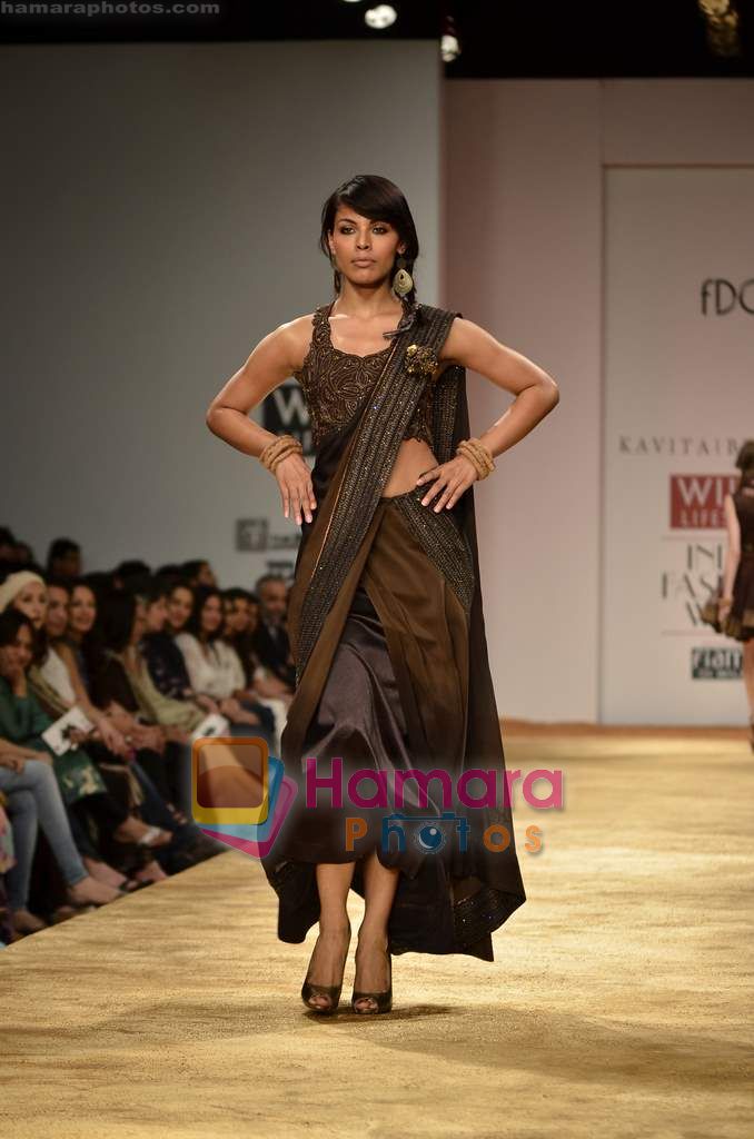 Model walks the ramp for Kavita Bhartia show on Wills Lifestyle India Fashion Week 2011 - Day 2 in Delhi on 7th April 2011 