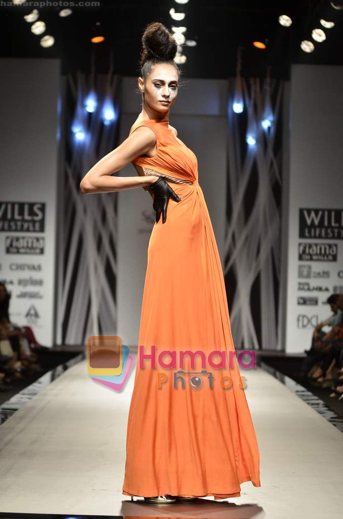 Model walks the ramp for Shantanu Nikhil show on Wills Lifestyle India Fashion Week 2011 - Day 3 in Delhi on 8th April 2011 