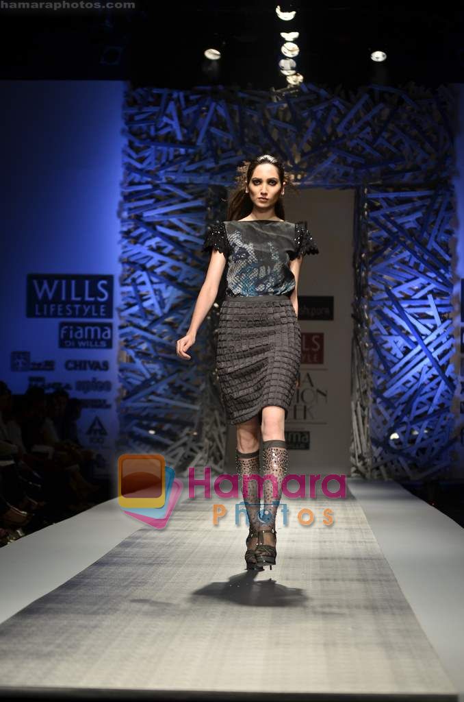 Model walks the ramp for Namrata Joshipura show on Wills Lifestyle India Fashion Week 2011 - Day 3 in Delhi on 8th April 2011 