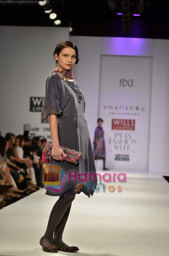 Model walks the ramp for Small Shop show on Wills Lifestyle India Fashion Week 2011 - Day 3 in Delhi on 8th April 2011 