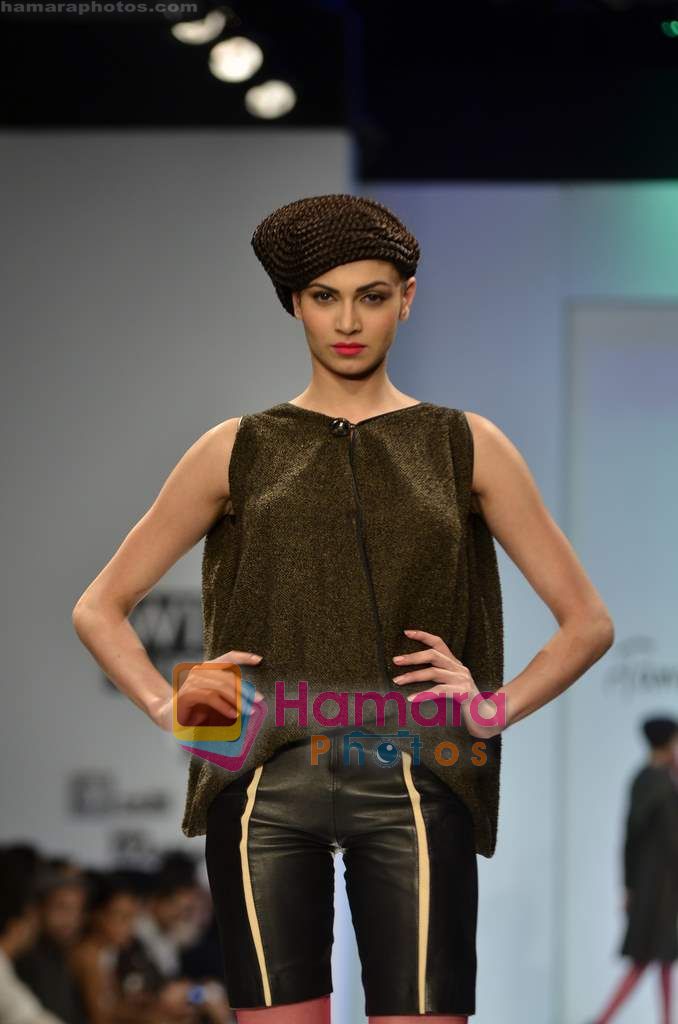 Model walks the ramp for James Ferriera show on Wills Lifestyle India Fashion Week 2011 - Day 3 in Delhi on 8th April 2011 