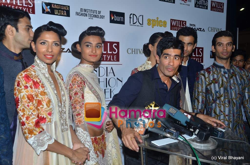 at Manish Malhotra show on Wills Lifestyle India Fashion Week 2011 - Day 3 in Delhi on 8th April 2011 