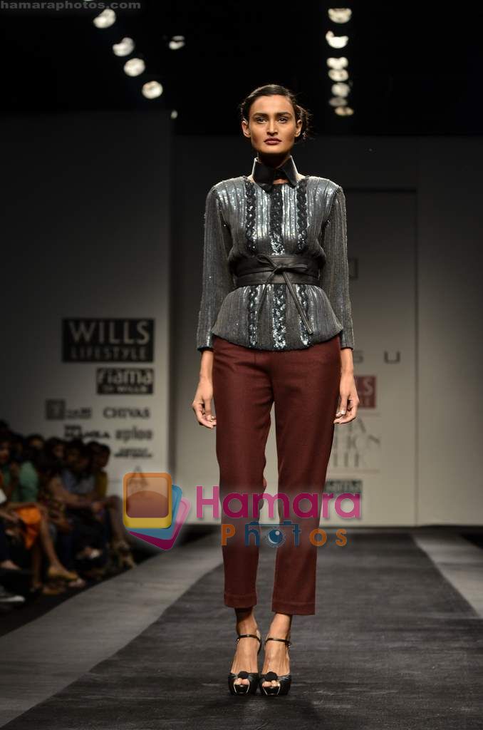 Model walks the ramp for Atsu show on Wills Lifestyle India Fashion Week 2011-Day 4 in Delhi on 9th April 2011 