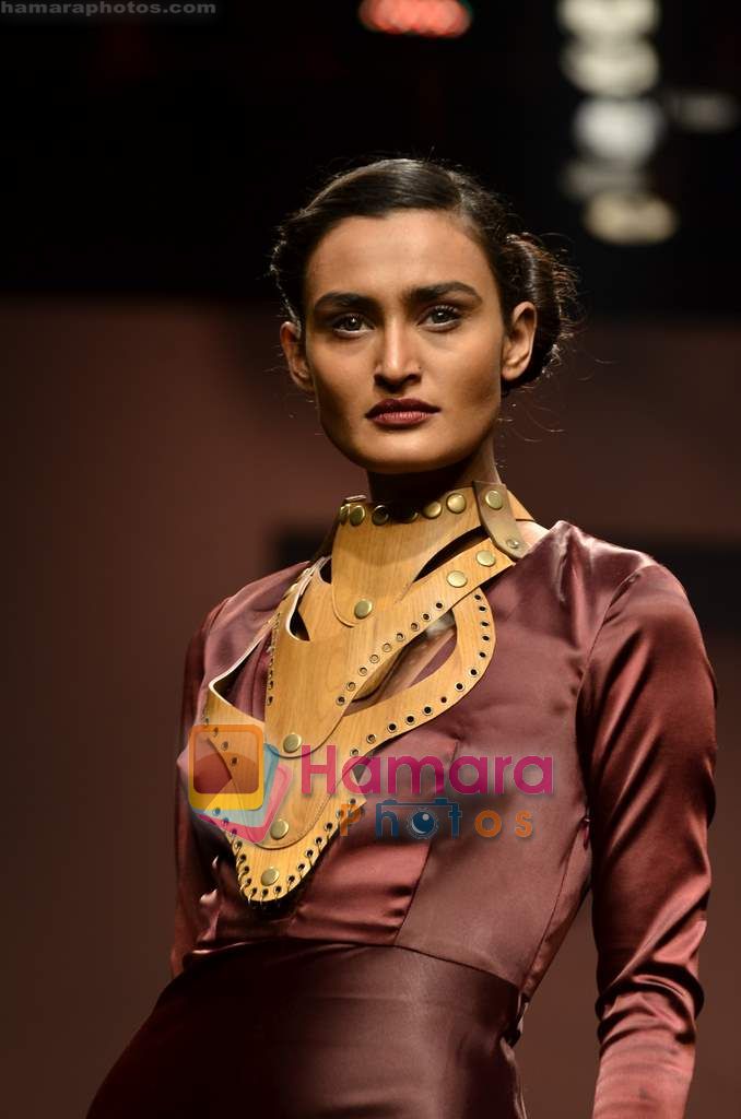 Model walks the ramp for Alpana and Neeraj show on Wills Lifestyle India Fashion Week 2011-Day 4 in Delhi on 9th April 2011 