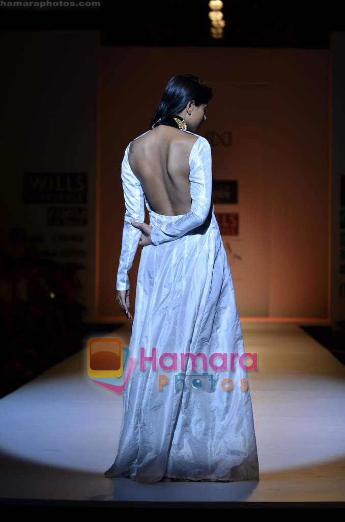 Model walks the ramp for Masaba show on Wills Lifestyle India Fashion Week 2011-Day 5 in Delhi on 10th April 2011 
