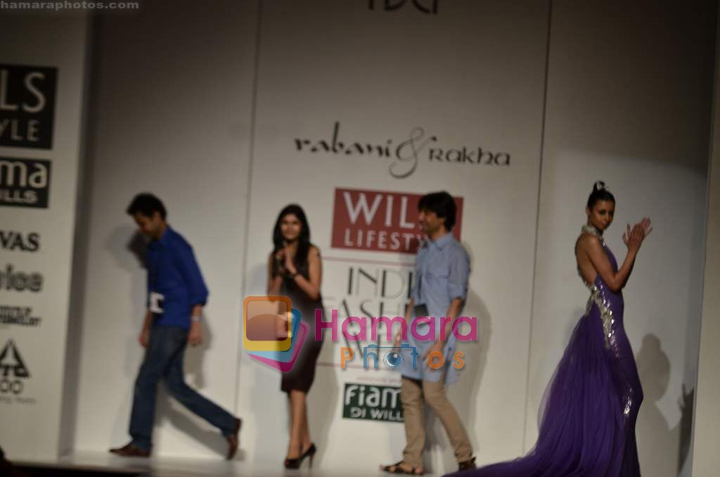 Model walks the ramp for Rabani Rakha show on Wills Lifestyle India Fashion Week 2011-Day 5 in Delhi on 10th April 2011