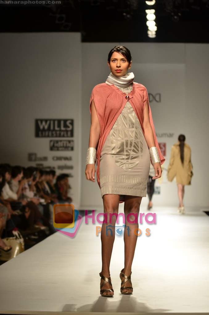 Model walks the ramp for Ritesh Kumar show on Wills Lifestyle India Fashion Week 2011-Day 5 in Delhi on 10th April 2011 