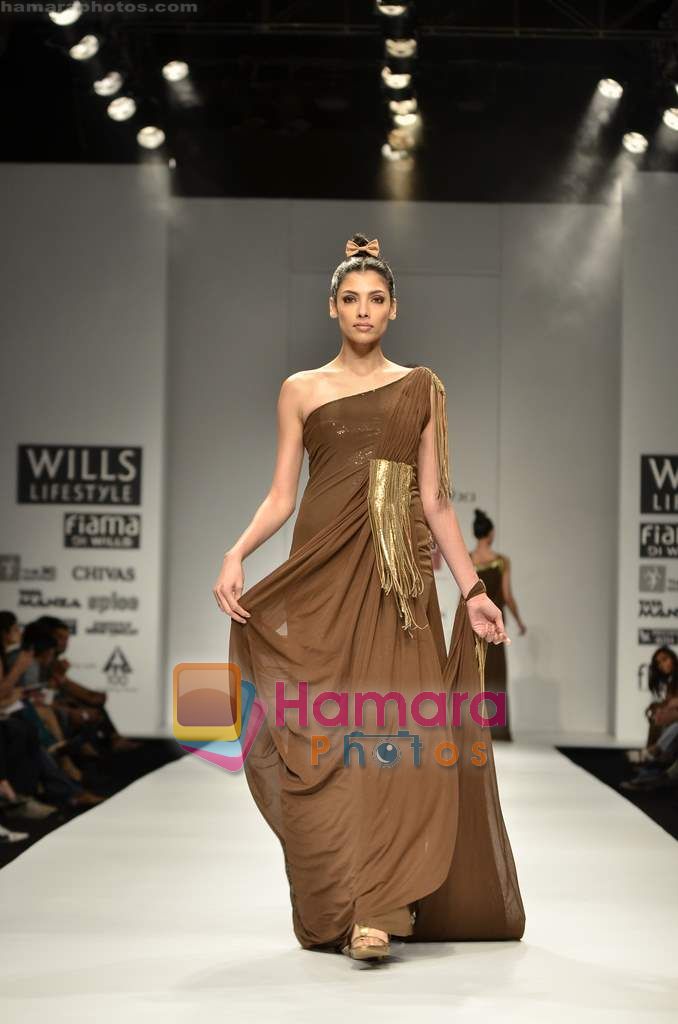 Model walks the ramp for Rabani Rakha show on Wills Lifestyle India Fashion Week 2011-Day 5 in Delhi on 10th April 2011 