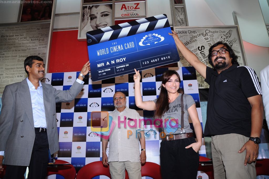 Soha Ali Khan, Anurag Kashyap, Shyam Benegal unveil Taj Enlighten World Cinema Card in Cinmax, Mumbai on 13th April 2011 