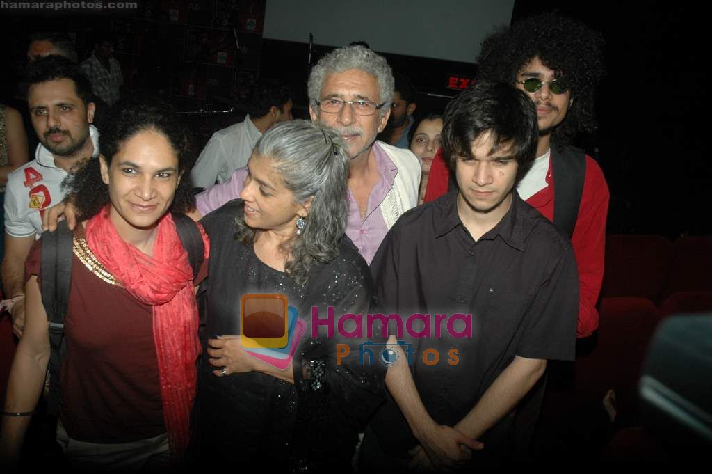 Ratna Pathak, Naseruddin Shah, Vivaan Shah, Imaad Shah at 404 Music Launch in PVR, Juhu, Mumbai on 15th April 2011 