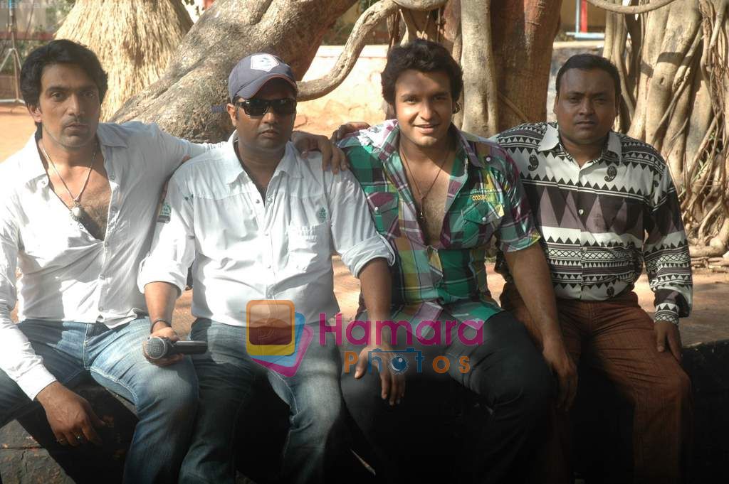 at Bhojpuri film Damad Chahi Fokat Mein shoot in Madh on 22nd April 2011 
