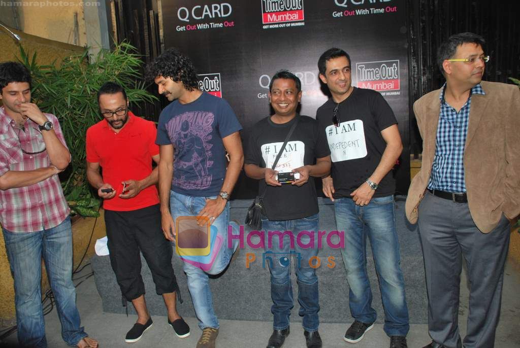 Sanjay Suri, Purab Kohli, Rahul Bose at Time Out magazine Q Card launch in Bonoba on 27th April 2011 