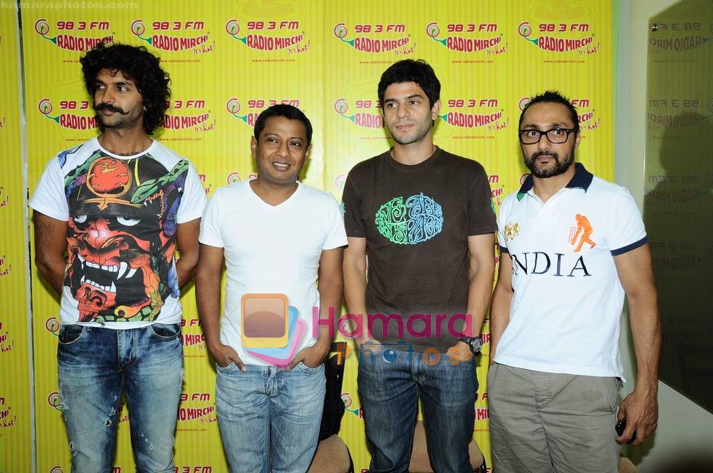 Purab Kohli, Onir, Rahul Bose, Arjun Mathur at Radio Mirchi studio in Lower Parel on 28th April 2011 