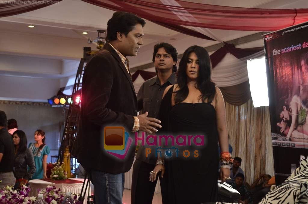 Ekta Kapoor truns to acting - on the sets of CID to promote Ragini MMS in Chandivili, Mumbai on 4th May 2011 
