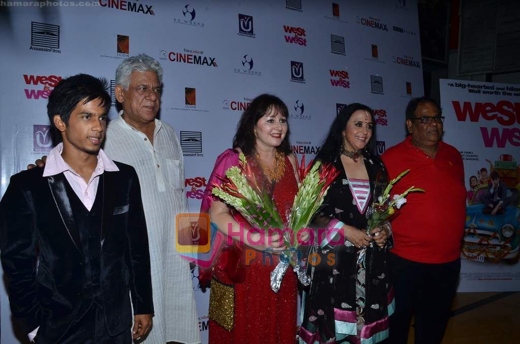 Om Puri, Ila Arun, Satish Kaushik at West is West premiere in Cinemax on 8th June 2011 