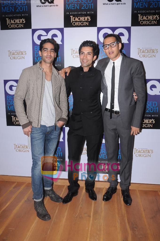 Anuj Chowdhury, Sahil Shroff, Acquin Pais at GQ India celebrates the country's Best-Dressed Men in Mumbai on 9th June 2011