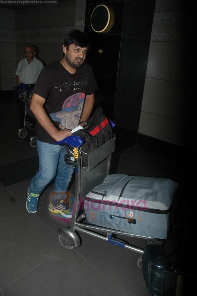 Sajid Wajid leave for IIFA in Mumbai Airport on 21st June 2011 