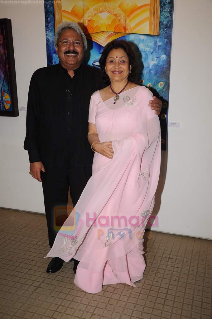 sunil and maya alagh at Poonam Aggarwal art event in Museum Art gallery on 27th June 2011