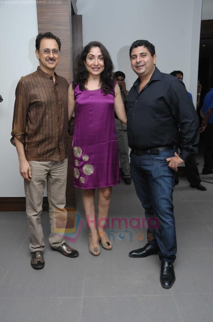 Jaideep & Seema Mahrohtra with Farrokh Khambata at Arrokh Khambata's Amadeus Launch in NCPA, Mumbai on 3rd July 2011