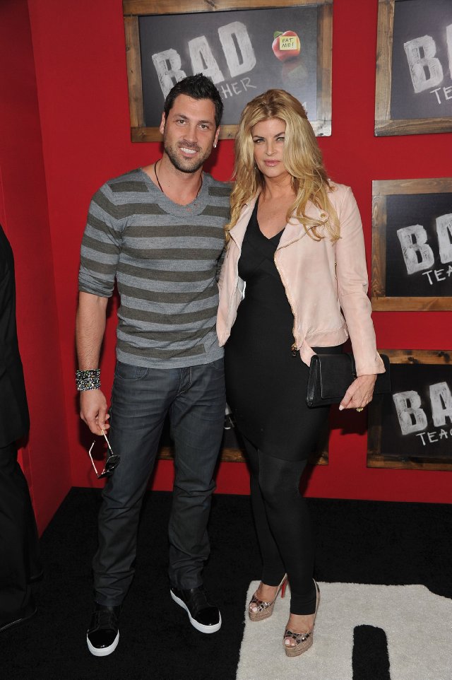 Kirstie Alley, Maksim Chmerkovskiy at the premiere of the movie Bad Teacher at the Ziegfeld Theatre in NYC on June 20, 2011