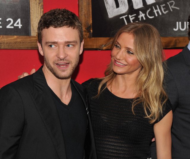 Cameron Diaz, Justin Timberlake at the premiere of the movie Bad Teacher at the Ziegfeld Theatre in NYC on June 20, 2011