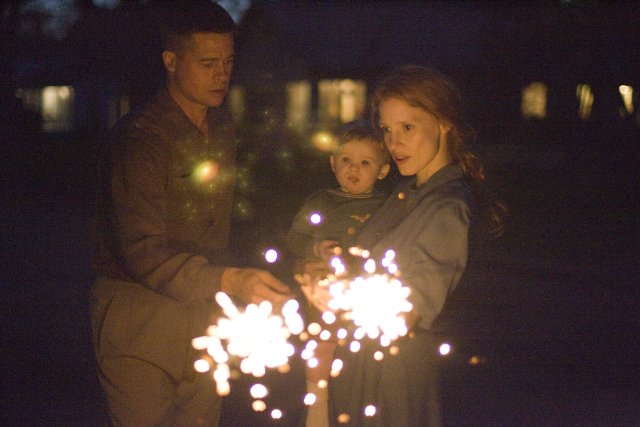 Brad Pitt, Jessica Chastain in the still from the movie The Tree of Life