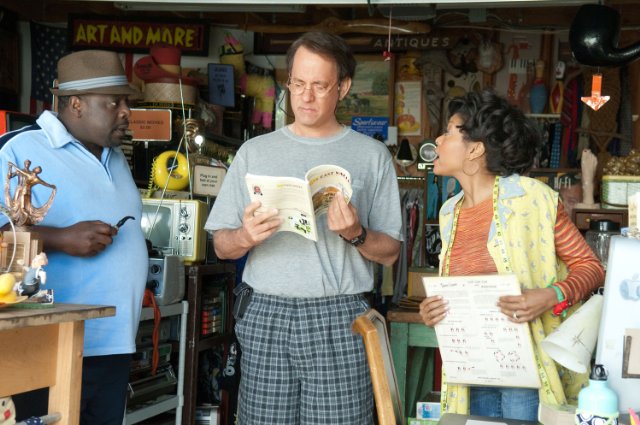 Tom Hanks, Cedric the Entertainer, Taraji P. Henson in still from the movie Larry Crowne