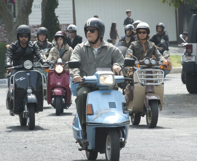 Tom Hanks, Wilmer Valderrama in still from the movie Larry Crowne