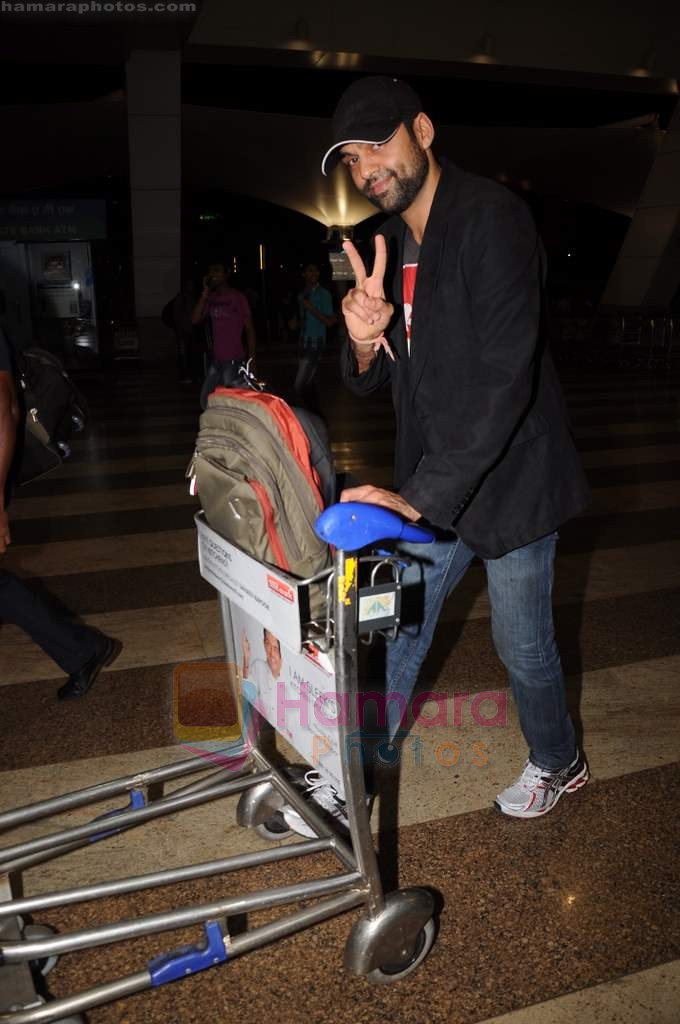 Abhay Deol as they return fom Zindagi Na Milegi Dobara road tour in Airport, Mumbai on 12th July 2011