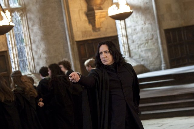 Alan Rickman in still from the movie Harry Potter and the Deathly Hallows Part 2