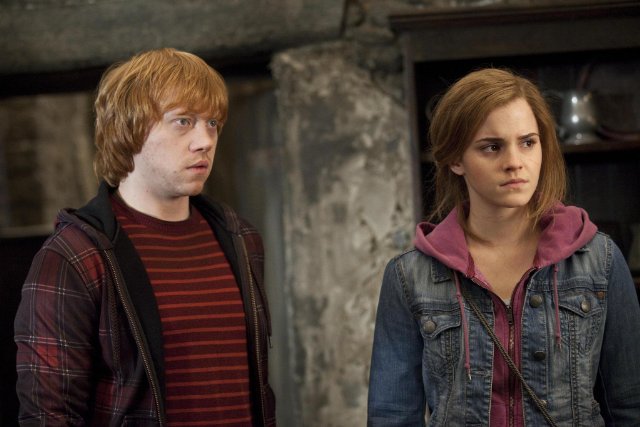 Rupert Grint, Emma Watson in still from the movie Harry Potter and the Deathly Hallows Part 2