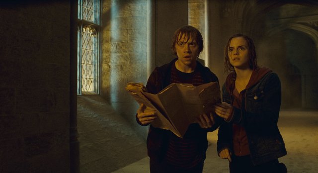 Rupert Grint, Emma Watson in still from the movie Harry Potter and the Deathly Hallows Part 2