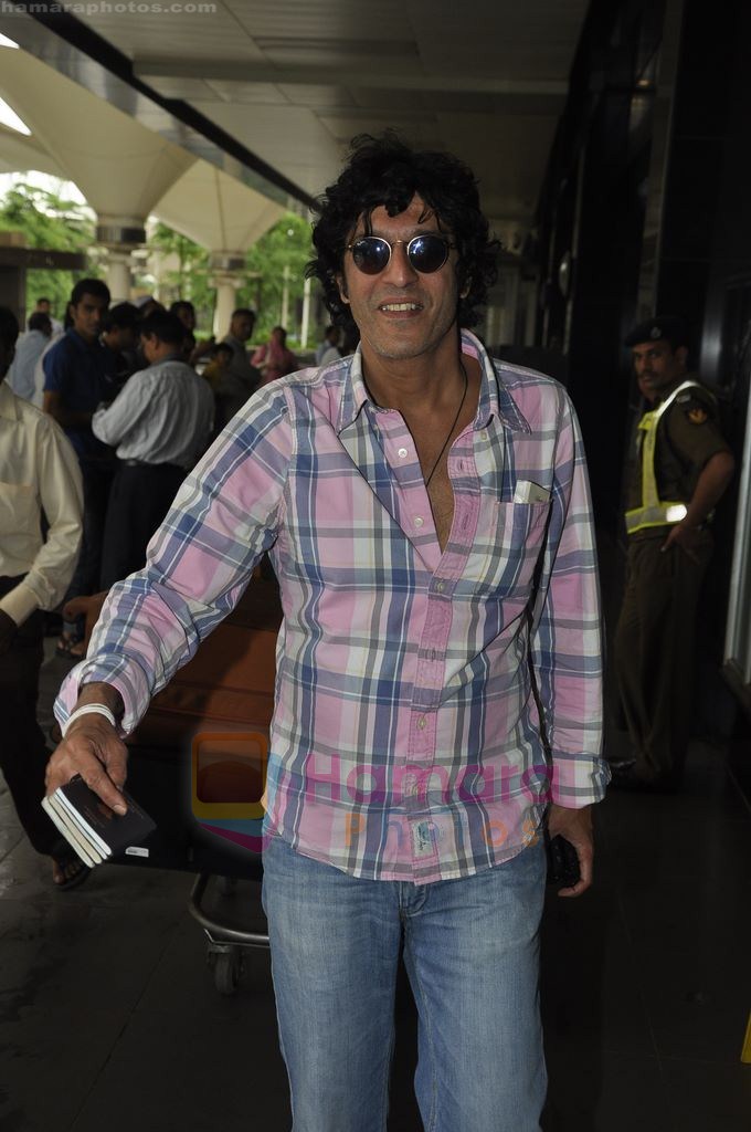 Chunky Pandey return from london in Mumbai Airport  on 14th July 2011