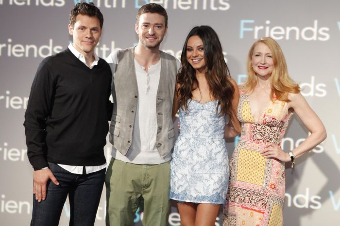 Mila Kunis, Justin Timberlake, Patricia Clarkson, Will Gluck for Friends with Benefits photocall at the Cancun Film Festival  on 14th July 2011