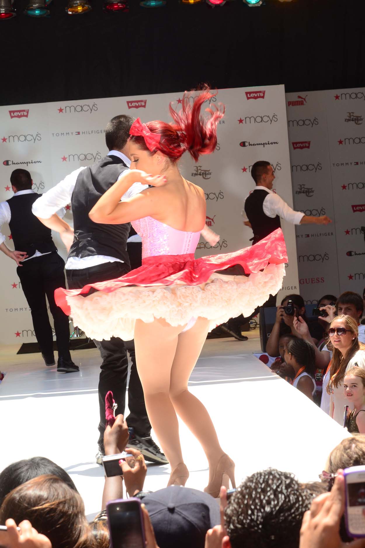 Ariana Grande performing at Macy's Annual Summer Blowout Show in NYC on July 17, 2011