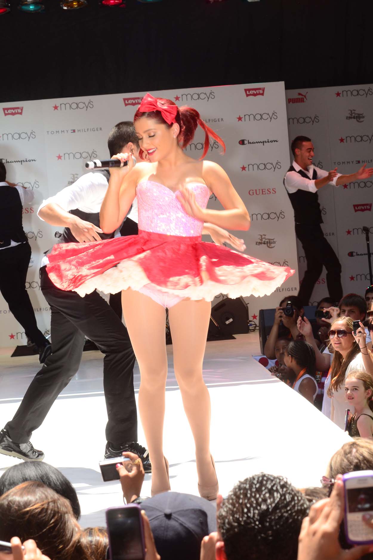 Ariana Grande performing at Macy's Annual Summer Blowout Show in NYC on July 17, 2011