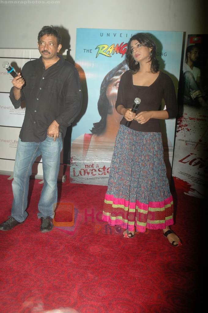 Mahie Gill, Ram Gopal Varma at Not a Love Story press meet in Cinemax on 20th July 2011