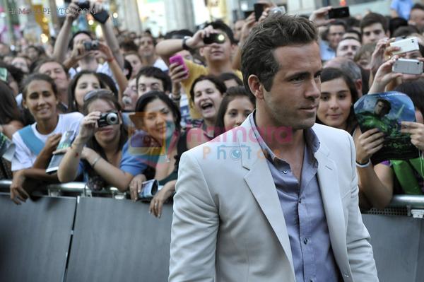 Ryan Reynolds attend the Madrid Premiere of the movie Green Lantern at  Callao Cinema, Callao Square, Madrid, Spain on 21st July 2011