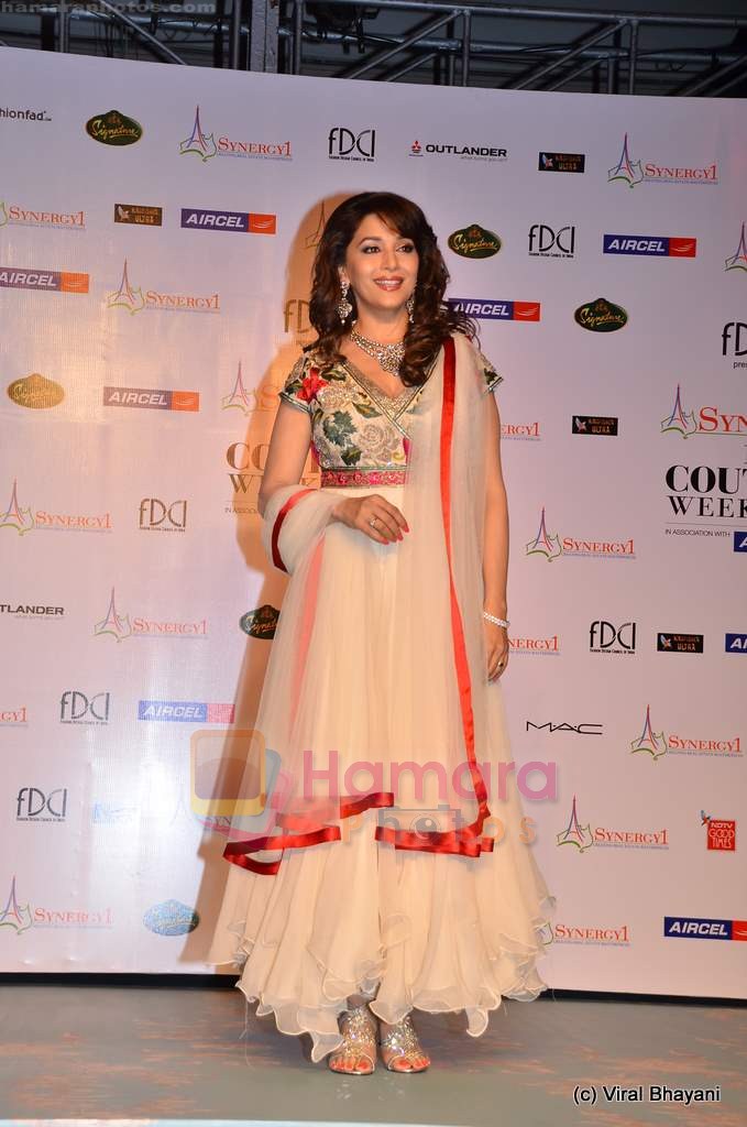 Madhuri Dixit on day 1 of Synergy 1 of Delhi Couture Week 2011 in Delhi on 22nd July 2011