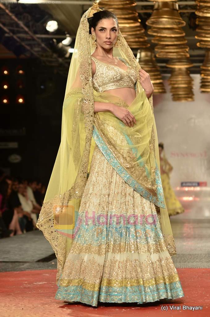 Model walk the ramp for Suneet Verma at Synergy 1 Delhi Couture Week 2011 in Taj Palace, Delhi on 23rd July 2011