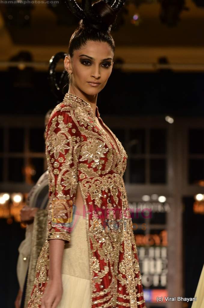 Model walk the ramp for Manish Malhotra Show at Synergy 1 Delhi Couture Week 2011 in Taj Palace, Delhi on 24th July 2011