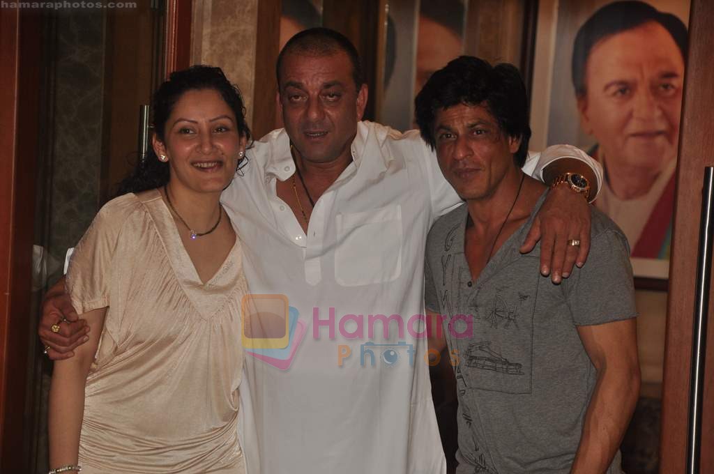 Manyata Dutt, Sanjay Dutt, Shahrukh Khan at Sanjay Dutt's Party at his house on 24th July 2011