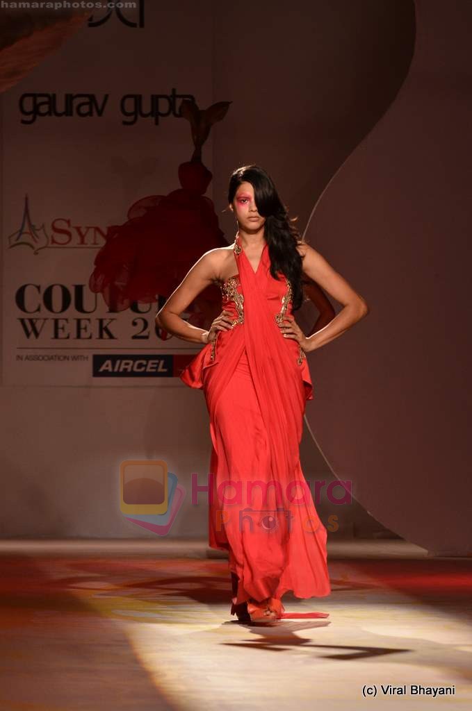 Model walk the ramp for Gaurav Gupta Show at Synergy 1 Delhi Couture Week 2011 in Taj Palace, Delhi on 25th July 2011