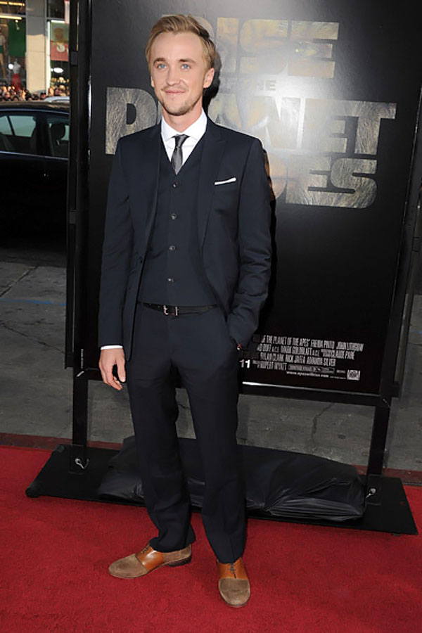 Tom Felton attends the LA Premiere of the movie Rise Of The Planet Of The Apes on 28th July 2011 at the Grauman's Chinese Theatre in Hollywood, CA  United States