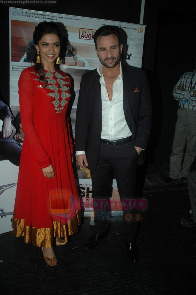 Saif Ali Khan, Deepika Padukone spotted on the sets of Kaun Banega Crorepati 5 in Film City on 31st July 2011