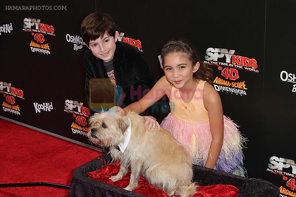 Rowan Blanchard and Mason Cook arrives at the Spy Kids- All The Time In The World 4D Los Angeles Premiere on July 31, 2011 in Los Angeles, California