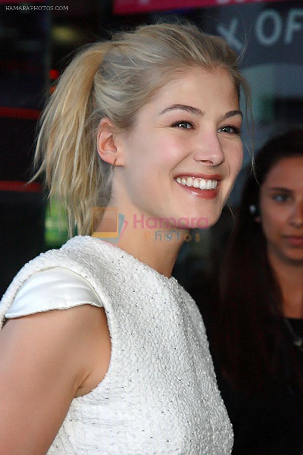 Rosamund Pike attends the UK Premiere of the movie The Devils Double in Vue West End, Leicester Square, London, UK on 1st August 2011