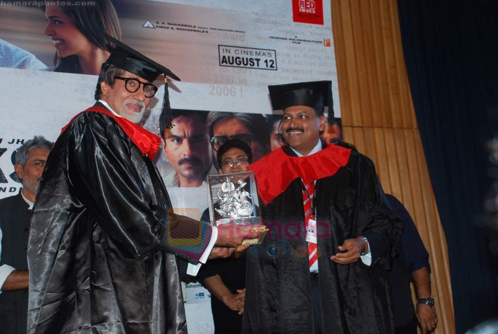 Amitabh Bachchan at Aarakshan film promotions in Welingkar college on 2nd Aug 2011