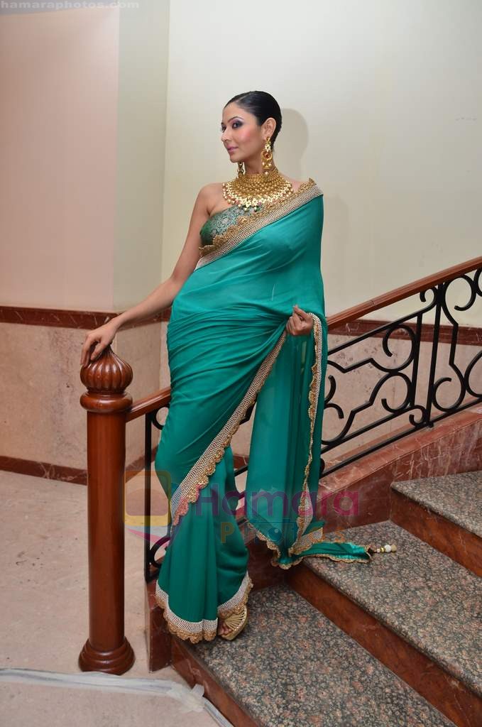 Model walks the ramp for Saree designer Shruti Sancheti showcase at 7TH Retail Jeweller Awards in Lalit Hotel on 6th Aug 2011