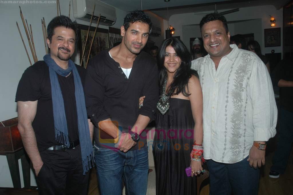 John Abraham, Sanjay Gupta, Anil Kapoor, Ekta Kapoor at Sanjay Gupta's party in Andheri, Mumbai on 9th Aug 2011